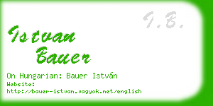 istvan bauer business card
